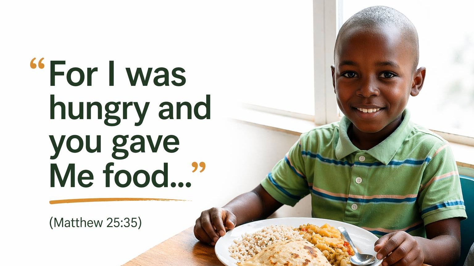 One meal can change the future / One tap can feed a child